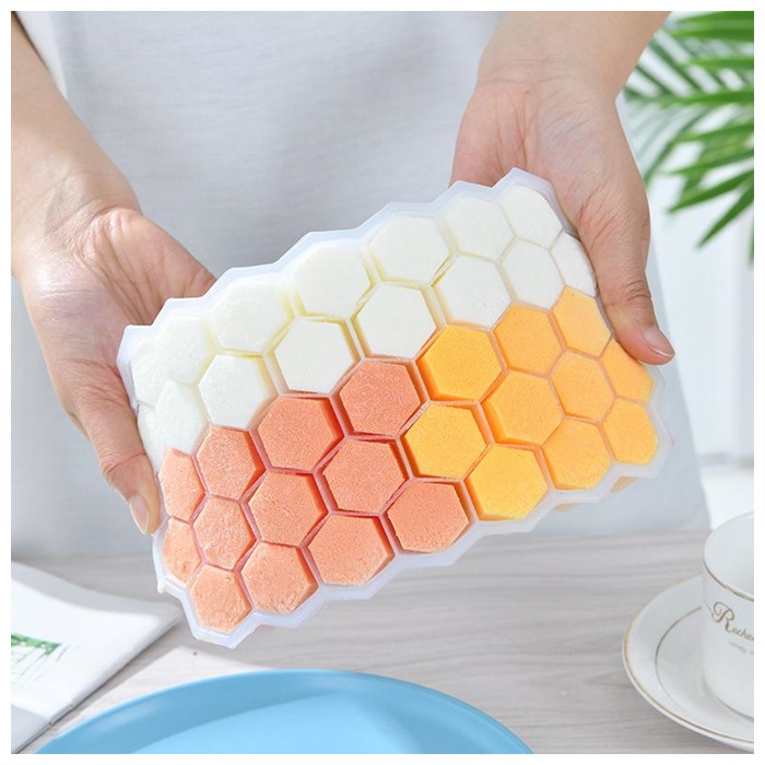 Buy Ice Cube Silicone Tray 37 Cubes With Lids Jelly model Ice